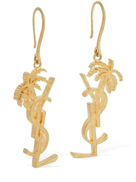 ysl earrings hoops|ysl palm tree earrings.